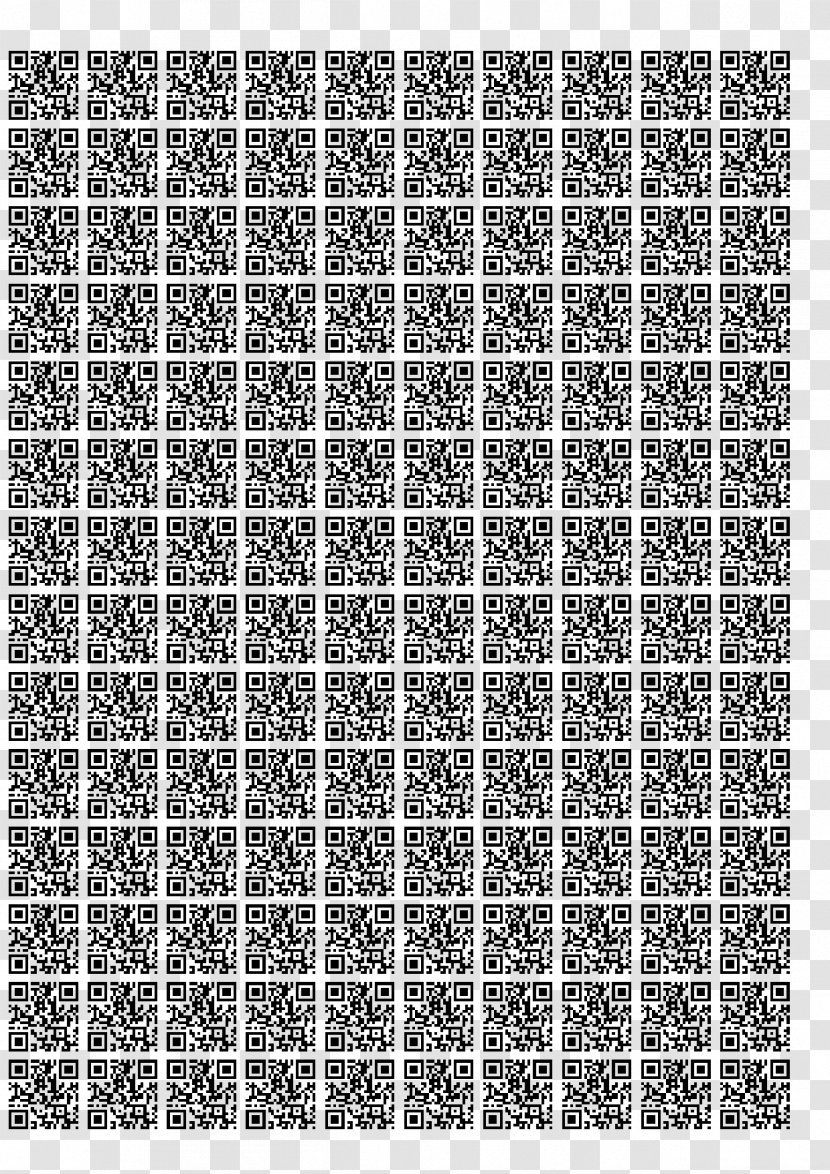 Standard Paper Size QR Code Printing Graph - Grid - Qr Codea4 Transparent PNG