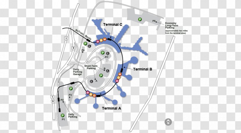 John F. Kennedy International Airport Terminal Cellphone Lot AirTrain Newark - United Airlines - Map Transparent PNG