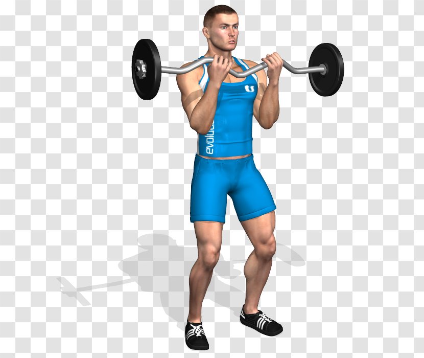 Weight Training Barbell Biceps Curl Dumbbell - Silhouette Transparent PNG