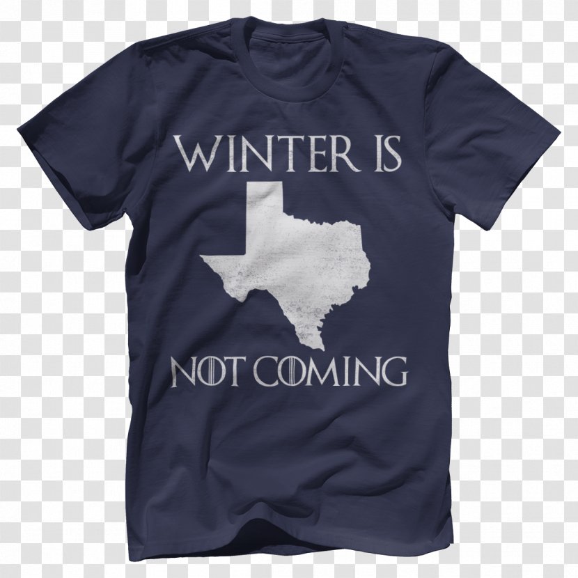 T-shirt Winter Is Coming Texas Clothing Top - Blue Transparent PNG