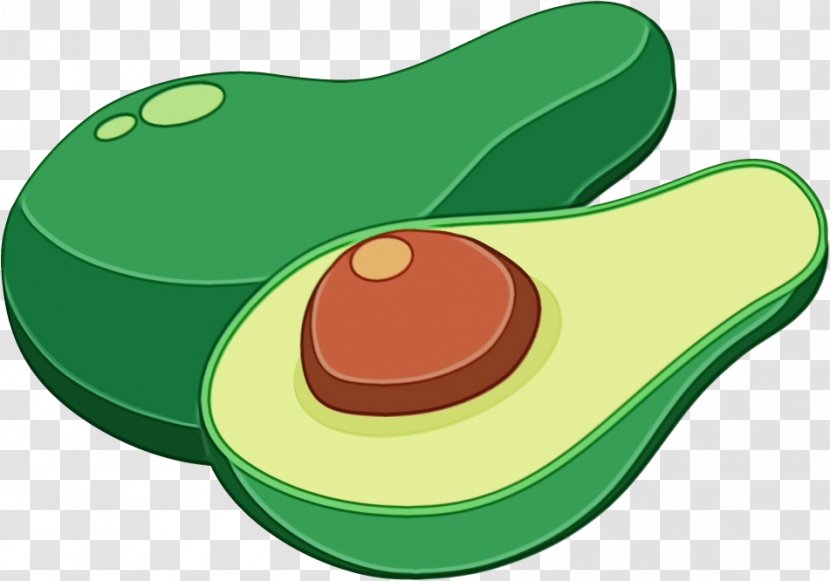 Green Shoe Design - Watercolor - Avocado Symbol Transparent PNG