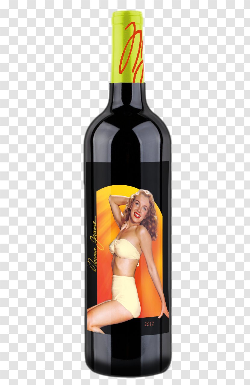Liqueur Wine Glass Bottle - Distilled Beverage - Mockup Transparent PNG