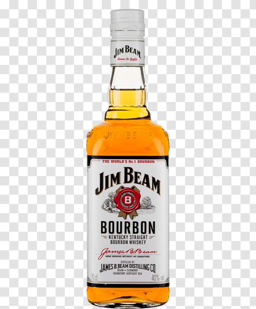 Bourbon Whiskey Distilled Beverage Jim Beam White Label American - Alcoholic - Drink Transparent PNG