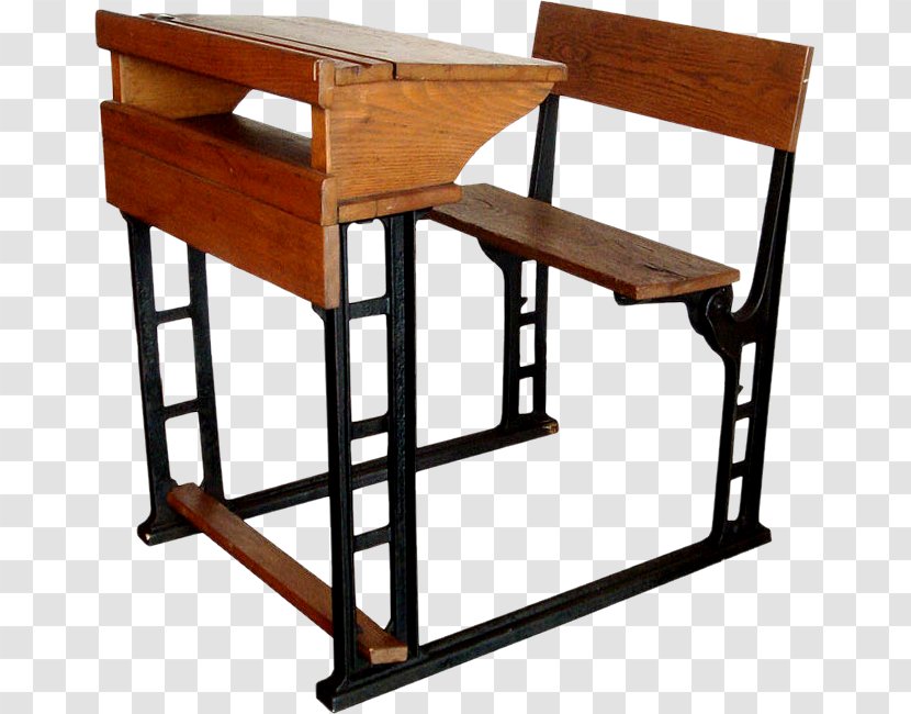 Table Desk School Supplies Classroom - Outdoor Furniture - Wood,Seat Transparent PNG