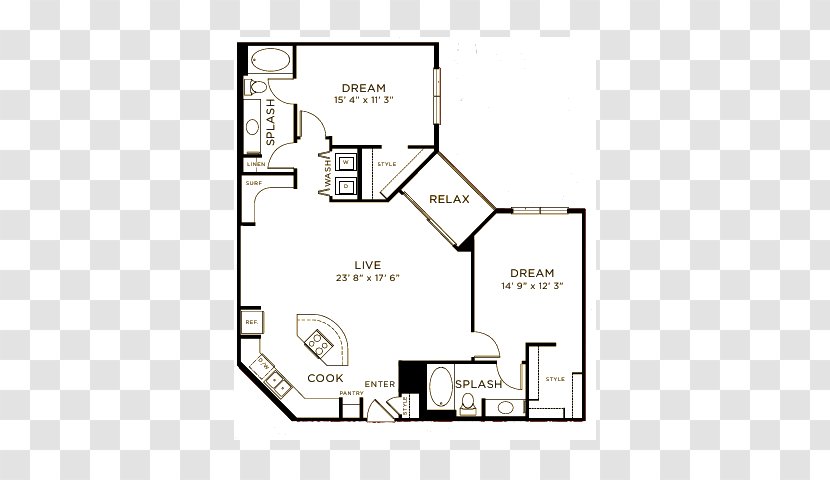 Mariposa Lofts Apartments Renting Floor Plan Square - Apartment Transparent PNG