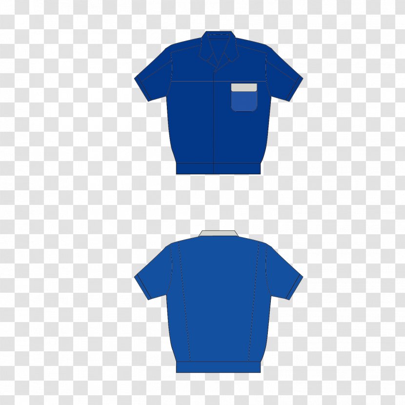 T-shirt Euclidean Vector - Sleeve - Pattern Material Suit Service Blue Transparent PNG