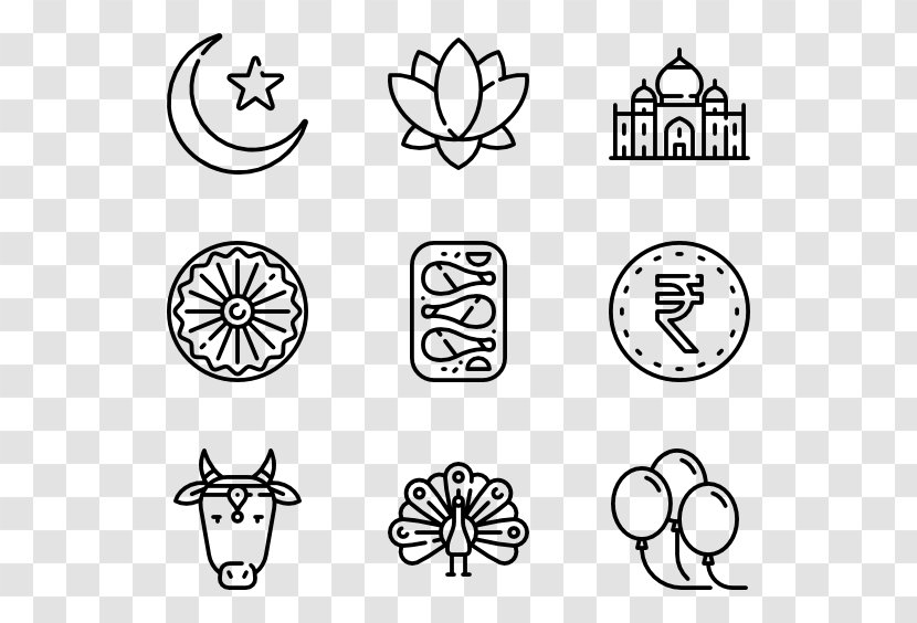Drawing Icon Design - White - Independence Day India Transparent PNG