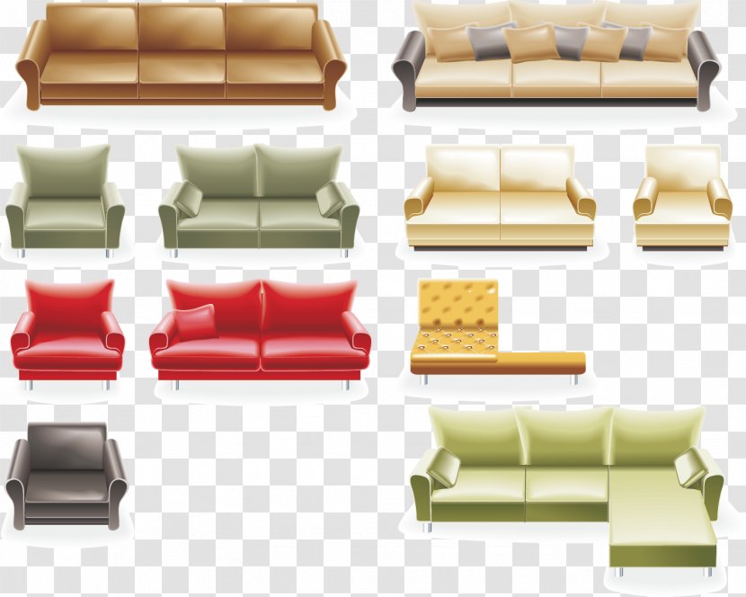 Table Couch Furniture Chair - Interior Design Services - Leather Sofa Picture Material Transparent PNG
