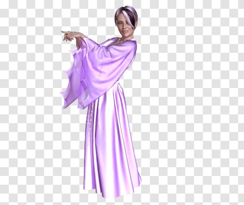 Dress Kokerjurk Gown Shoulder 0 - Purple - Costume Design Lavender Transparent PNG