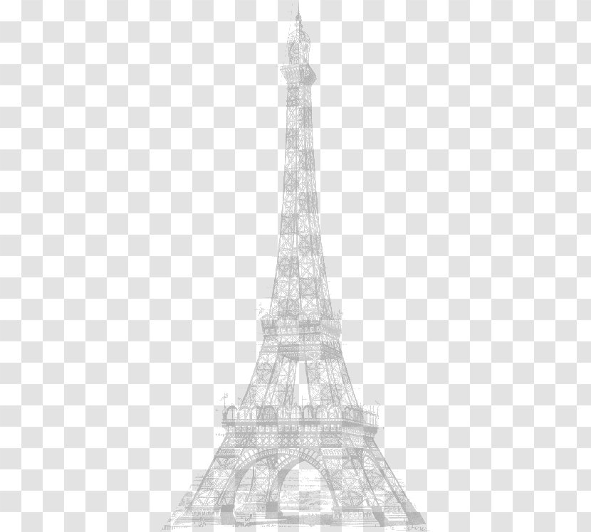 Eiffel Tower Souvenir - Monochrome - Can Transparent PNG