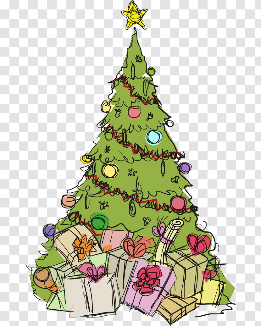 Christmas Tree Ornament Drawing - Fir Transparent PNG