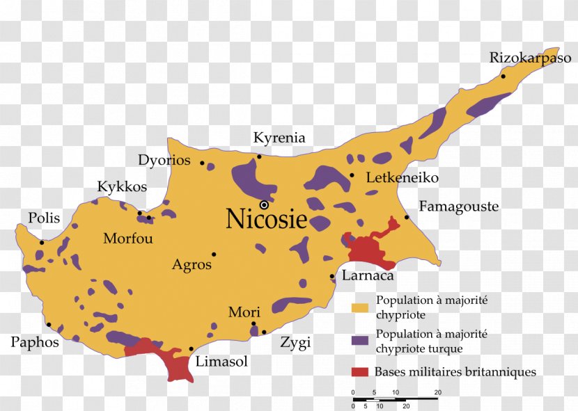 Northern Cyprus Turkish Invasion Of Famagusta Cypriot Enclaves Greek Cypriots - Tree - Map Transparent PNG