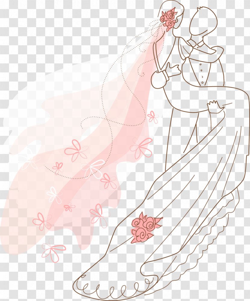 Wedding Invitation Bride Woman - Tree - And Groom Transparent PNG