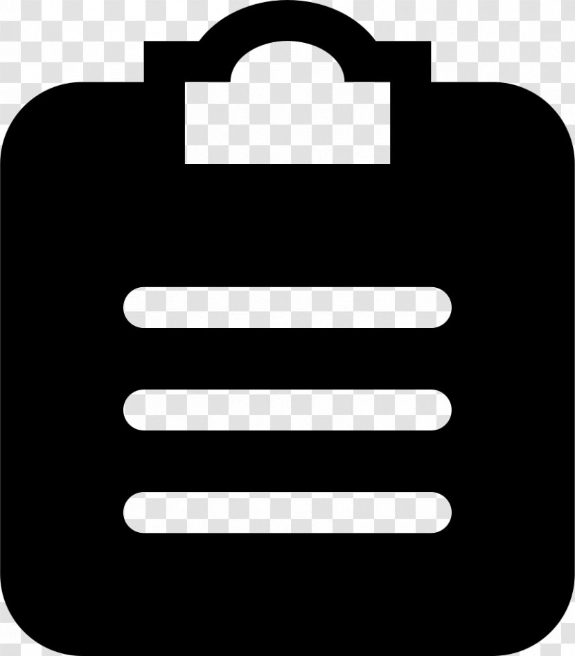 Clipboard Button Font - Black And White Transparent PNG
