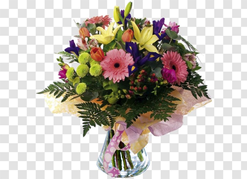 Flower Bouquet Delivery Floristry Cut Flowers - Bright Colors Transparent PNG