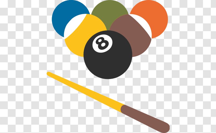 8 Ball Pool Emoji Eight-ball Game Billiard Balls - Yellow - Billiards Transparent PNG
