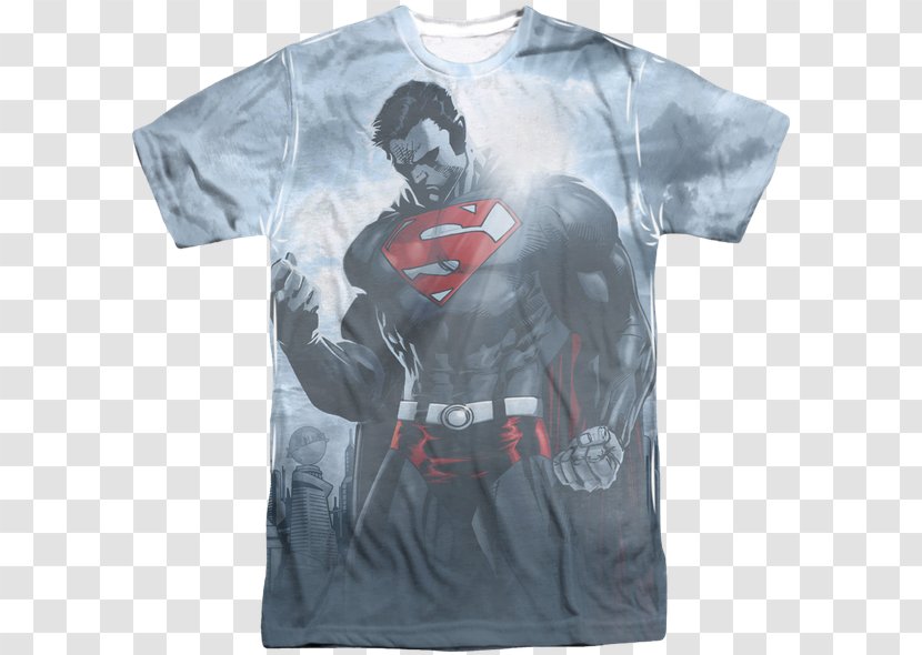 Superman T-shirt Batman Clark Kent All Over Print - Sleeve Transparent PNG