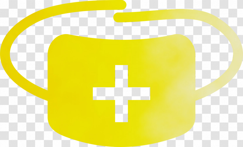 Yellow Cross Mug Line Symbol Transparent PNG
