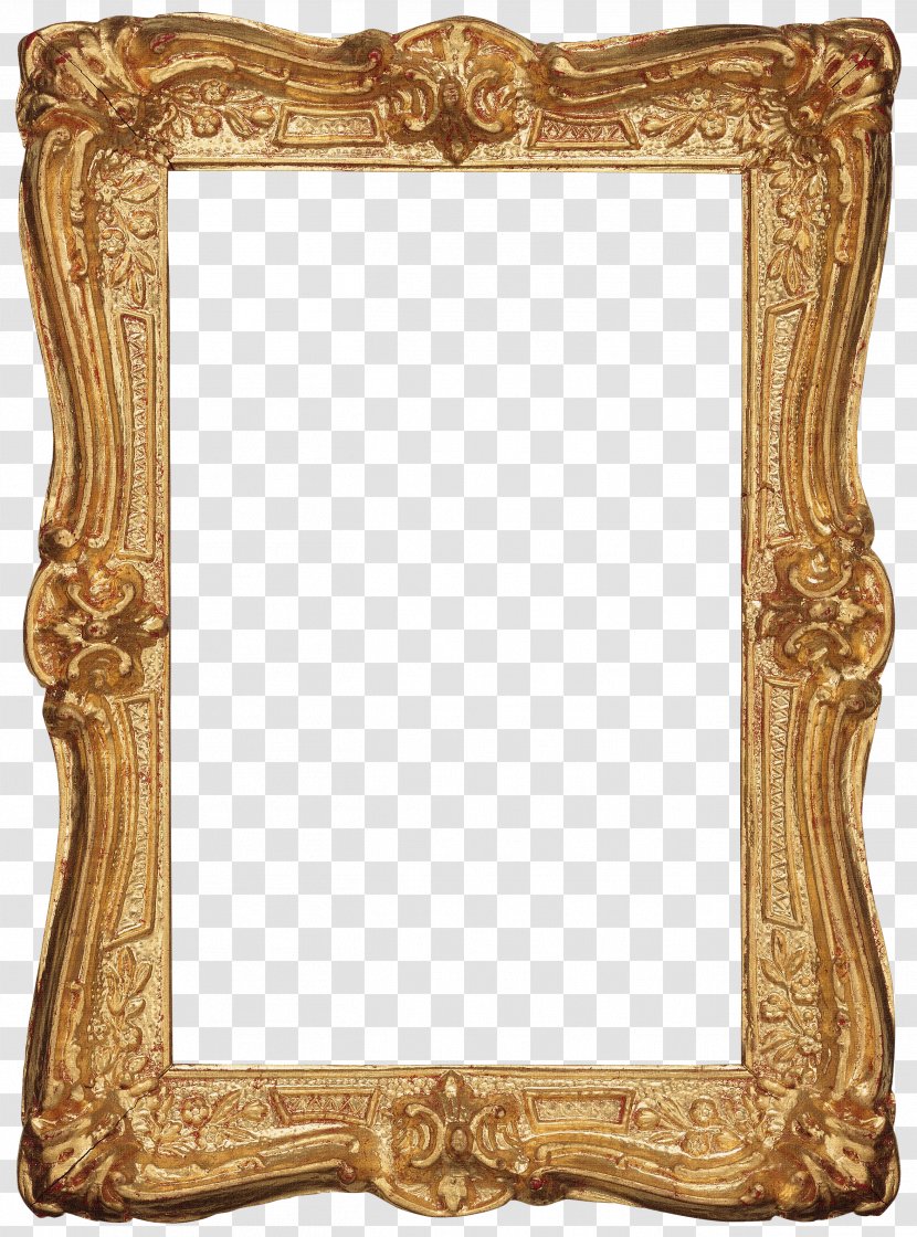 Picture Frames Window Decorative Arts - Mirror - Gold Transparent PNG