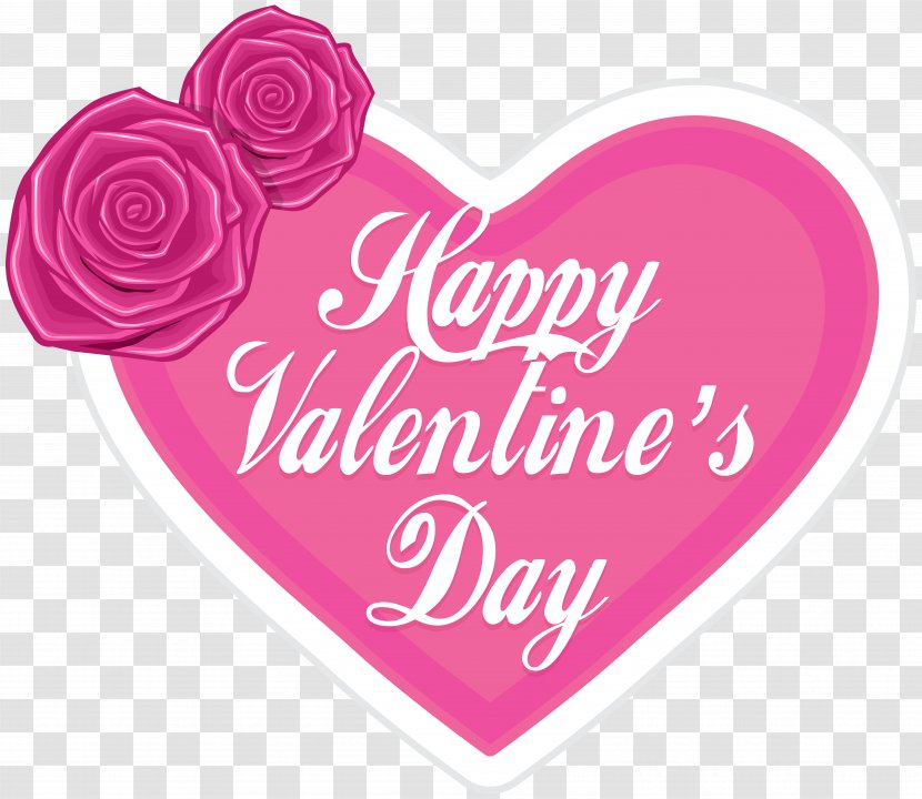 Valentine's Day Heart Clip Art - Rose Family - Happy Pink Transparent PNG