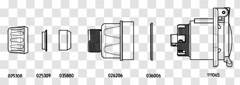 Door Handle Lock Line Angle - White - Engineering Drawing Transparent PNG