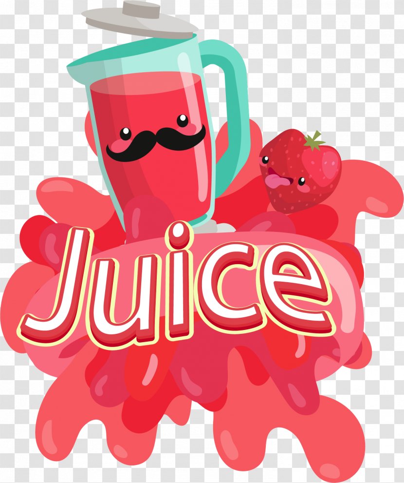 Strawberry Juice Smoothie - Fictional Character - Cute Cartoon Transparent PNG