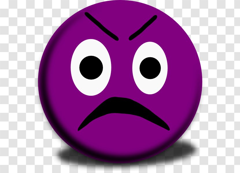 Emoticon Smiley Emoji Anger Clip Art - Magenta Transparent PNG