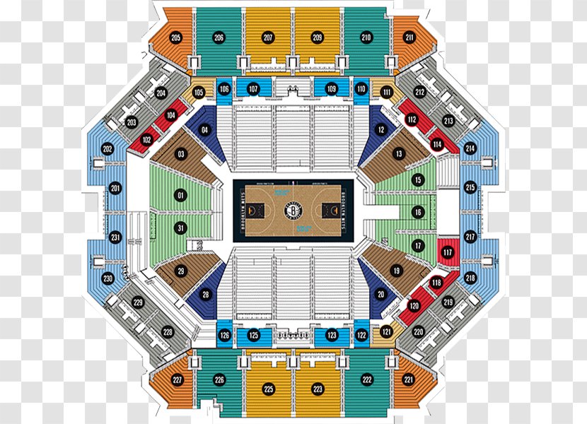Barclays Center Brooklyn Nets NBA Seating Assignment Aircraft Seat Map - Nba Transparent PNG