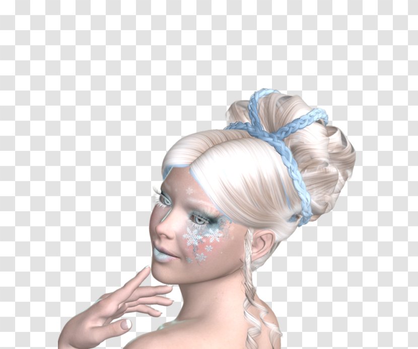 Headpiece Blond Painting Hair Tie Hairstyle - Wig Transparent PNG
