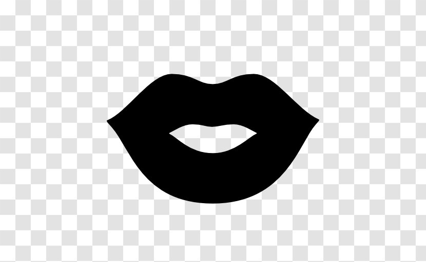 Lip Kiss Smile - Black Transparent PNG