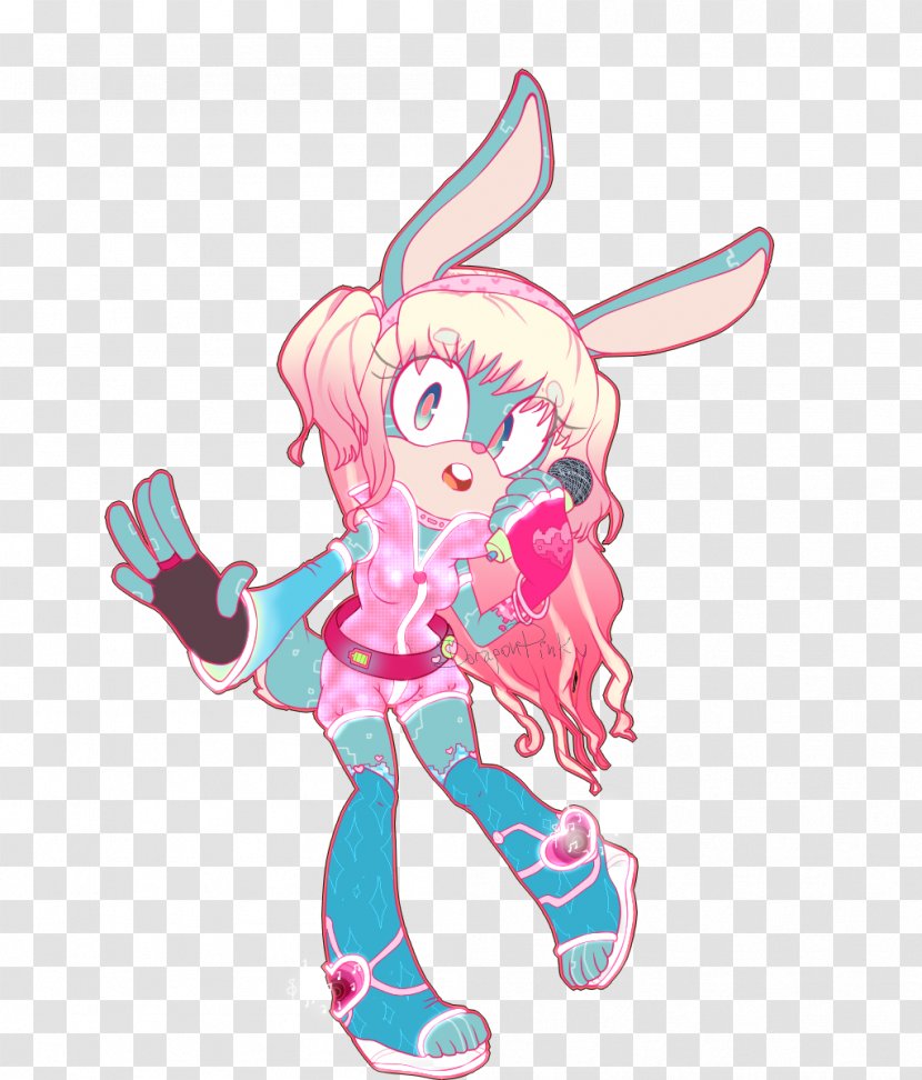 Easter Bunny Pink M Legendary Creature Clip Art - Flower Transparent PNG
