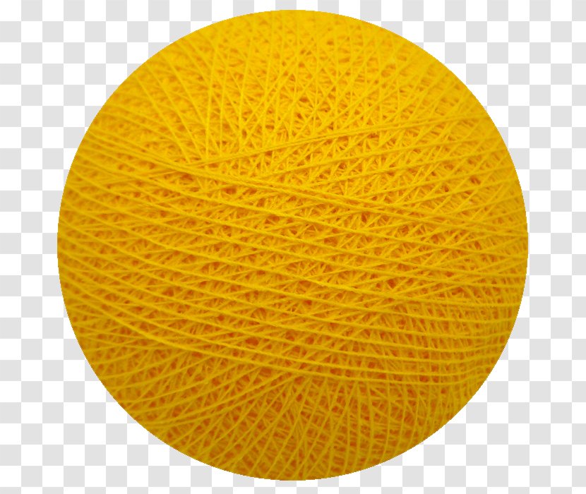 Yellow Yarn Textile Wool Ball - Cotton - Salmon Croquettes Transparent PNG