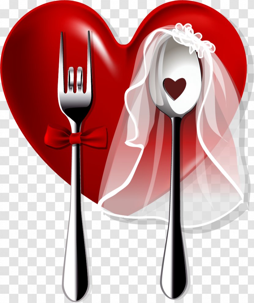 Fork Wedding Computer File - Flower - Vector Painted Transparent PNG