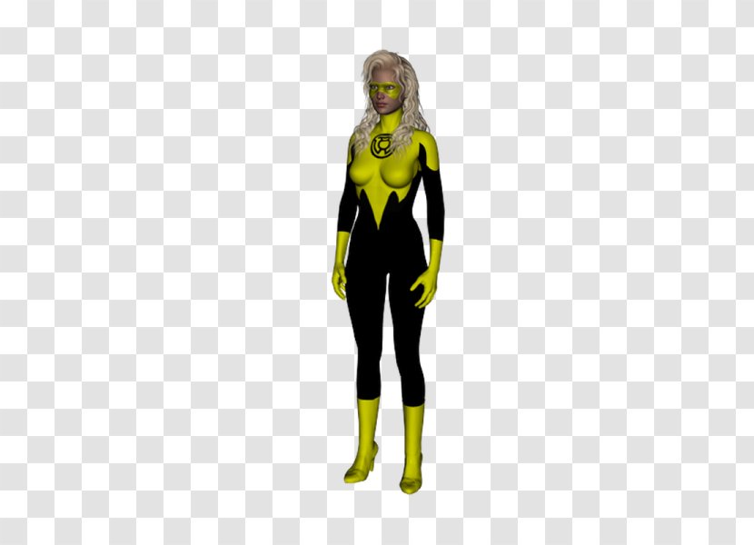 Wetsuit Spandex Personal Protective Equipment Sleeve Outerwear - Yellow Lantern Transparent PNG