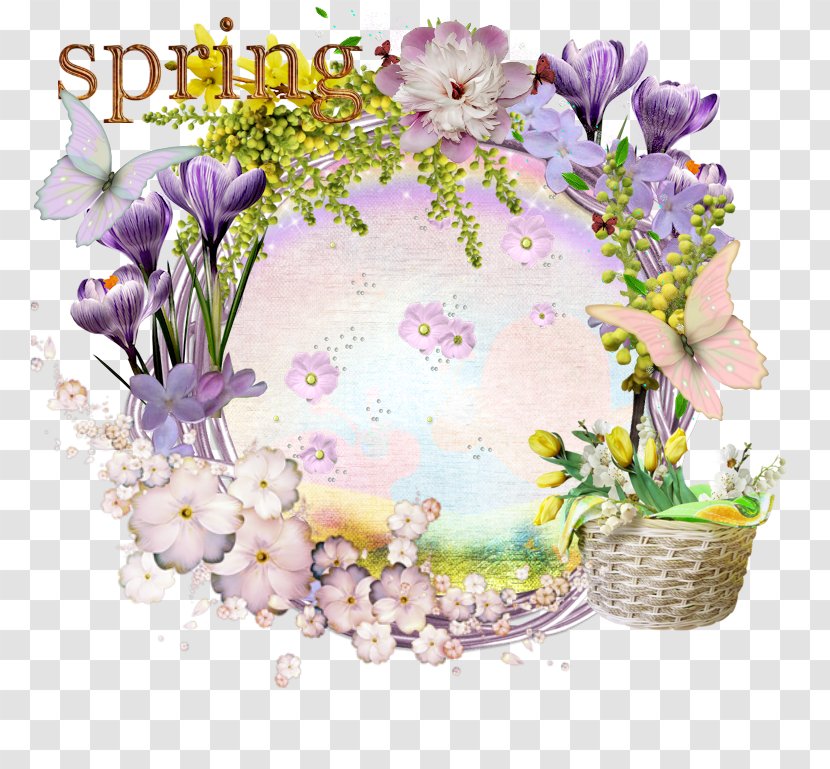 Picture Frames Borders And Clip Art Image - Flower Arranging - Spring Festival Border Transparent PNG