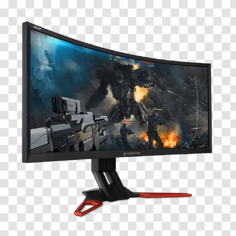 Predator X34 Curved Gaming Monitor ACER Z35P Nvidia G-Sync 21:9 Aspect Ratio Computer Monitors - Lcd Tv Transparent PNG