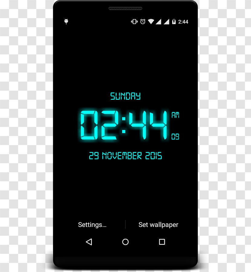 Android Mobile Phones Desktop Wallpaper Digital Clock - Brand Transparent PNG