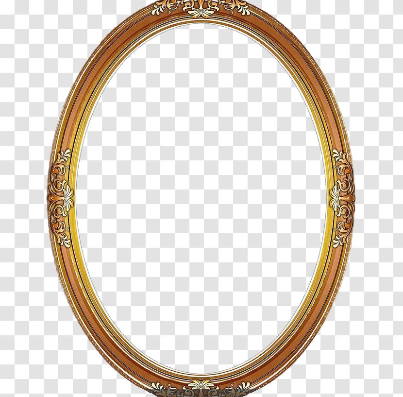 Picture Frame Circle Wood - Oval - Round Transparent PNG