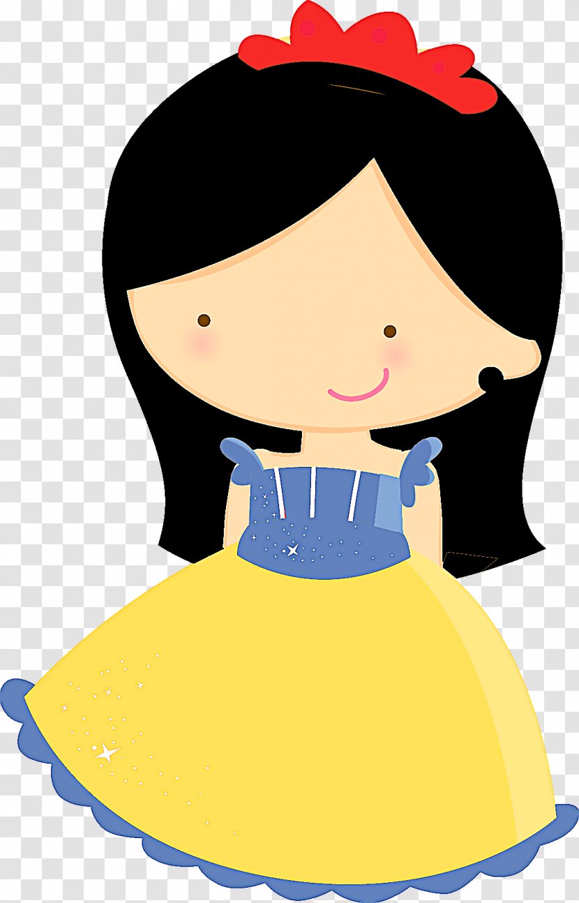 Cartoon Clip Art Yellow Black Hair Transparent PNG