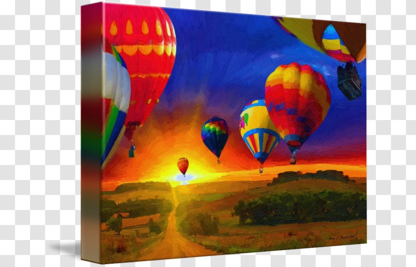 Hot Air Balloon Painting Art Canvas Print Transparent PNG