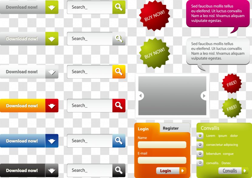 Web Design Search Box - Art - Vector Transparent PNG