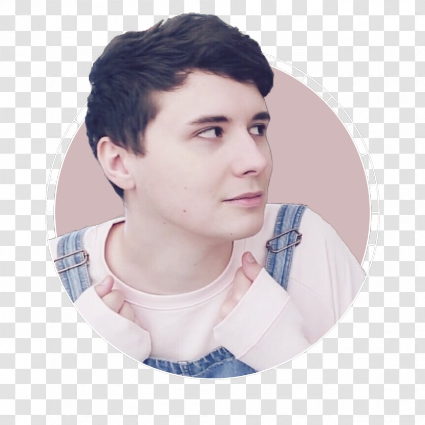 Dan Howell And Phil Pastel Pink Blue - Forehead Transparent PNG