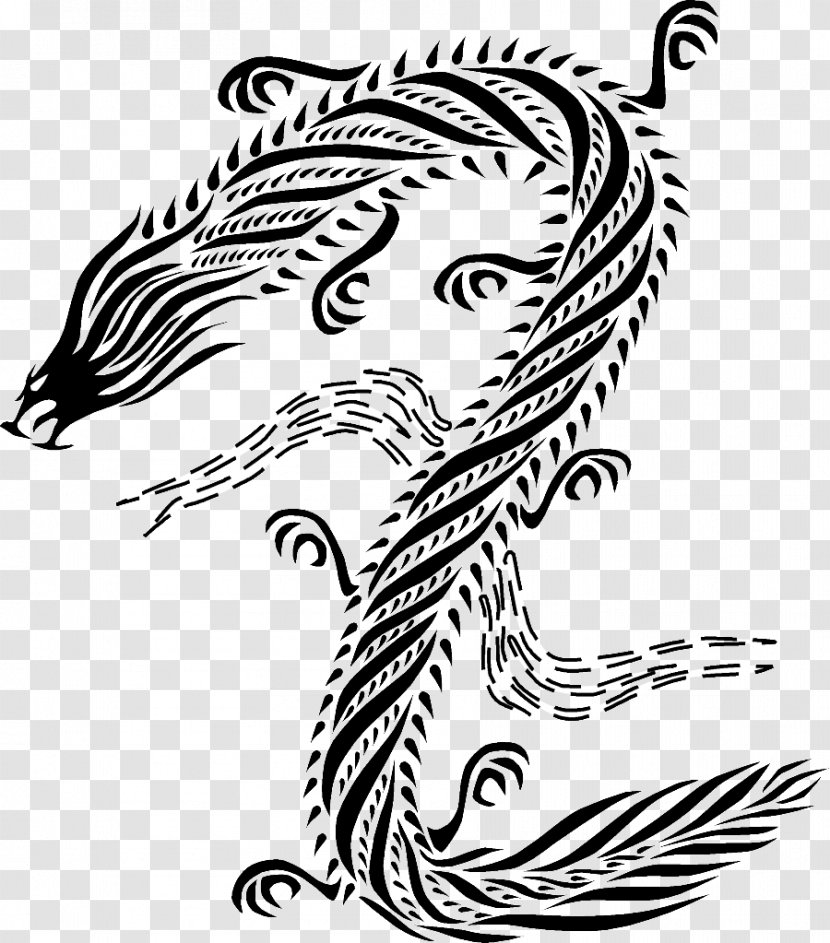 Chinese Dragon Drawing China Clip Art - Invertebrate Transparent PNG