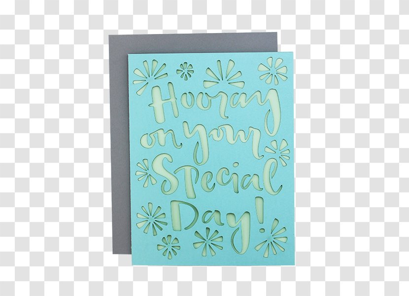 Greeting & Note Cards Paper Playing Card - Teal - Special Transparent PNG