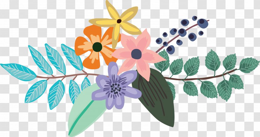 Floral Design - Pollinator - Colored Decoration Transparent PNG