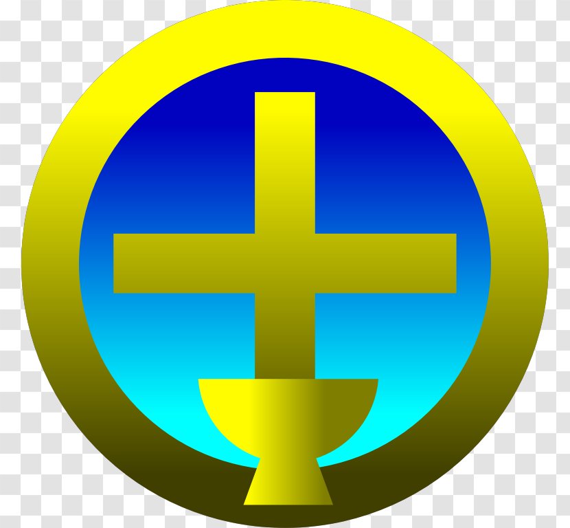 Peace Symbols Christian Cross Eucharist Chalice - Yellow Transparent PNG