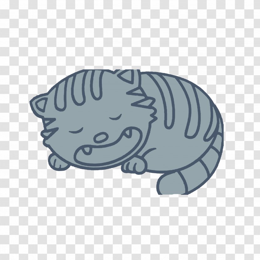 Dog Tiger Stroke Drawing Lion - Cartoon - Sleep In The Cat Transparent PNG