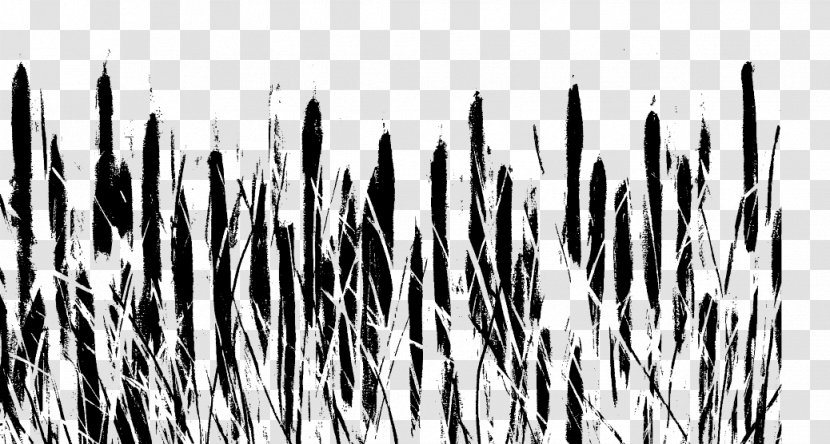 Pattern Desktop Wallpaper Grasses Computer Font - Black And White Transparent PNG