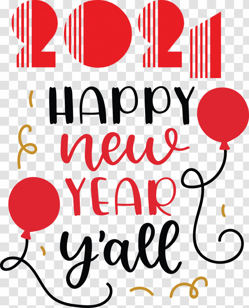 2021 New Year Happy New Year Transparent PNG