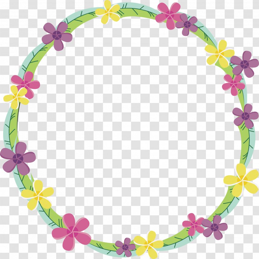 Floral Design Picture Frame - Small Fresh Decorative Transparent PNG
